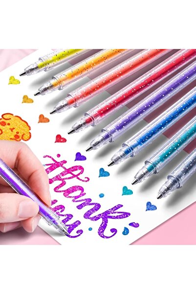 choice2 18pcs 18/48pcs Glitter Gel Pens, Metallic Shine, Sparkling Sequins, 4...