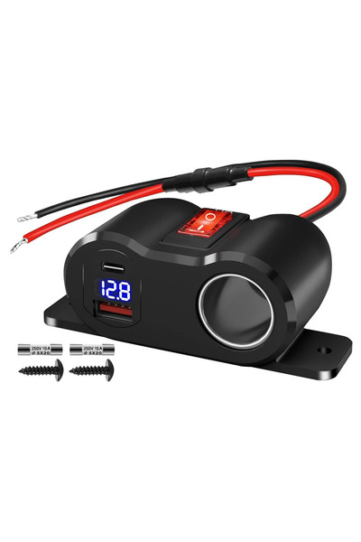 Choice1 PD QC with Volt 12V/24V Dual QC3.0 USB & PD Type-C Charger Port with ...