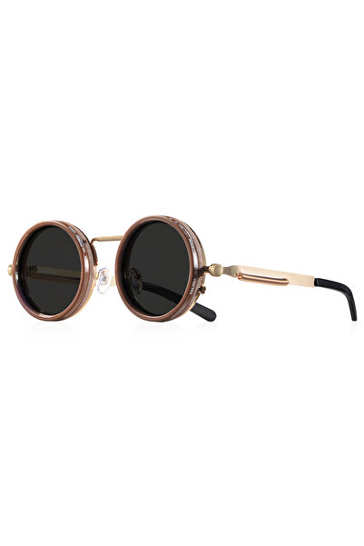 Choice4 C5 Coffee CRIXALIS Polarized Round Sunglasses ND9 Adjustable Dimming ...