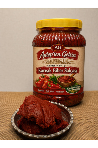 aganteptengelsin Yeni mahsul karışık salça 3 kg( domates , tatlı ,acı biber s...