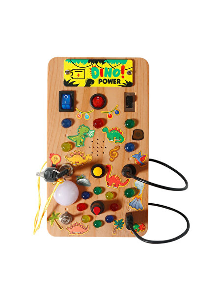 Choice 22-1020 Montessori Busy Board Sensory Toy with LED Light Simulation Sw...