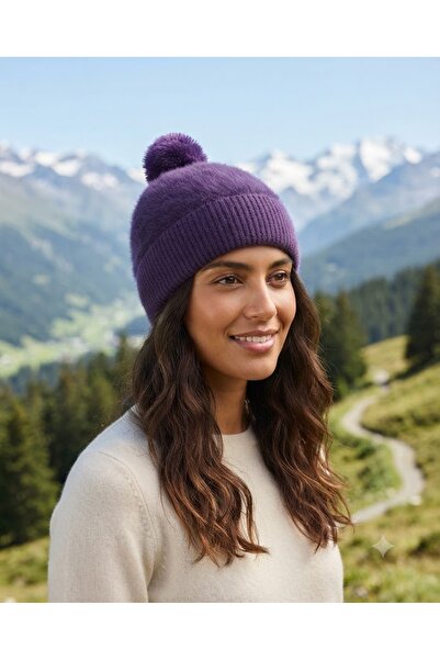 Fonem Women's Minna Beanie Fo 2779 Dark Purple 78% Polyamide and 22% Acrylic ...