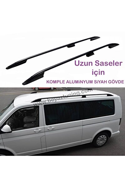 Universal Volkswagen Transporter T5-T6-T7 Üst Port Bagaj Tavan Çıtası Siyah Uzun