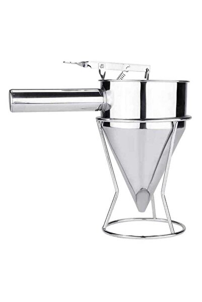 dinckitchen Jöle Sos Dökücü Paslanmaz Krom Sos Dağıtıcı Huni 1,2 LT