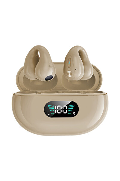 choice2 khaki NEW TWS Q80 Wireless Headphones Bluetooth 5.3 Bone Conduction E...