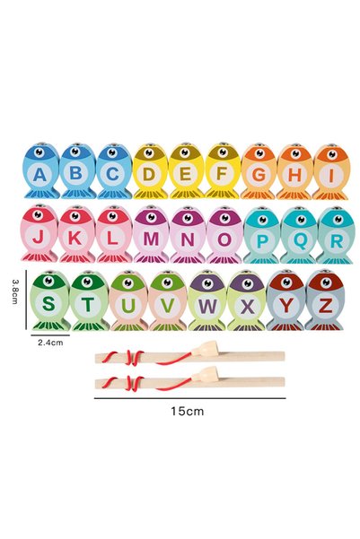 Choice1 letter Kids Wooden Fishing Game Toys Gifts Early Education Alphabet N...