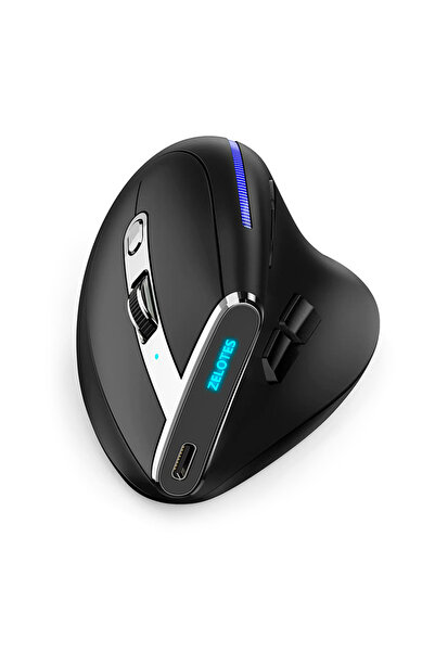 Choice1 فأرة لاسلكية عمودية F36-BK من ZELOTES، فأرة بلوتوث بـ 8 أزرار قابلة ل...