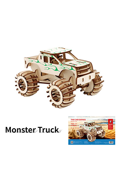 Choice4 Moster Truck 3D Wooden Puzzle Vehicle Series Building Model Handmade ...
