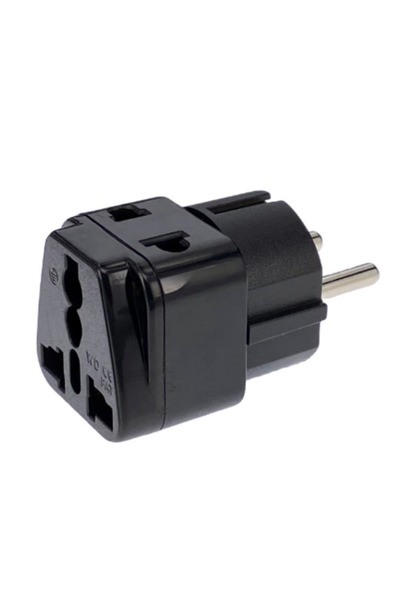 Choice black Universal Grounded European CN US AU UK to EU Travel Plug Adapte...