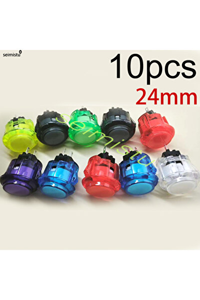 Choice 10pcs 24mm mix 10pcs Clear Push Button 24mm 30mm Durable Multicade Vid...