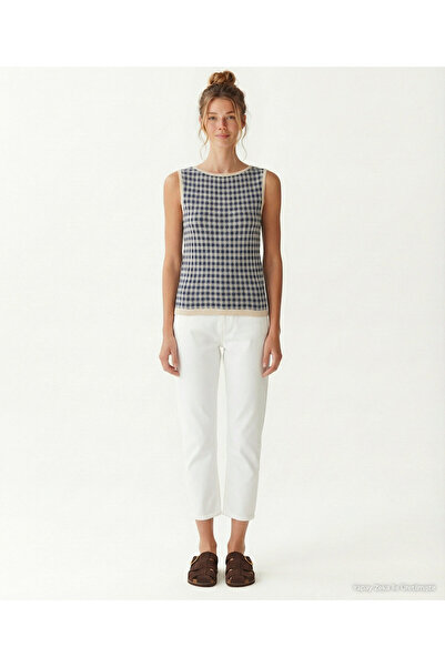 Yargıcı Regular Kayık Collar Sleeveless Sweater