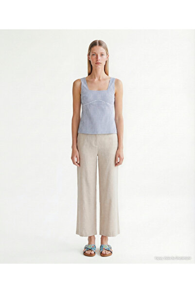 Yargıcı Fitted Square Neck Strap Blouse