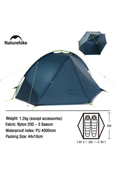 Naturehike 2 Person - Blue Tagar Camping Tent Ultralight 4000mm Waterproof Ca...
