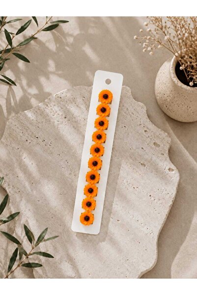 Efna Store Sunflower Model Orange Color 10-Piece Hair Earrings, Charm