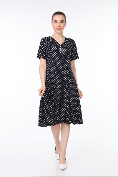 LİKAPA Short Sleeve Combed Cotton Dress 806Pk