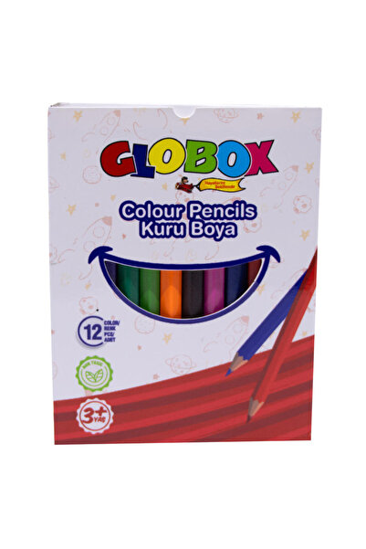 Globox Kuru Boya Kalemi Kısa 12 Renk 3670