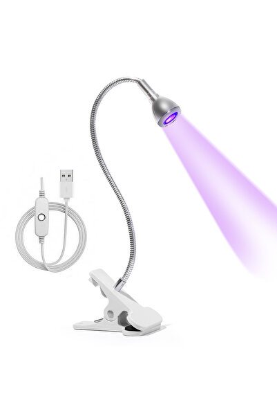 Choice Silver Gooseneck Nail Enhancement Lamp Usb Clip Desk Lamp 395 Nail Enh...