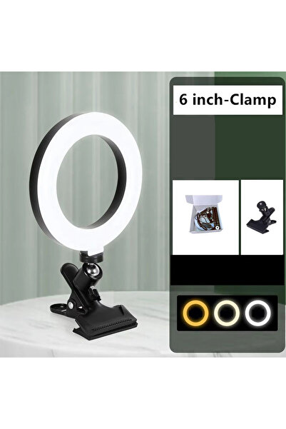 Choice LED-001 Clip-on Ring Light Lighting Kit, Phone Selfie Light, 3-Stop We...