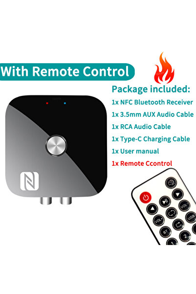 Choice v5.3 With Remote Control NFC Bluetooth 5.3 Audio Receiver 3.5mm AUX R/...