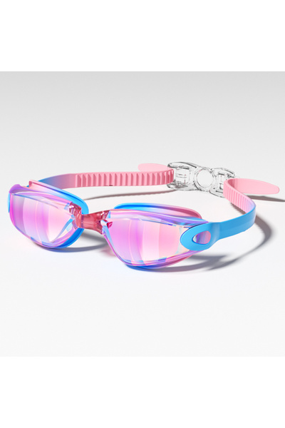 Choice Blue-Pink 3-14 Years Kids' Swim Goggles: HD, Waterproof, Anti-Fog with...