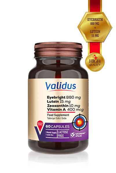 Validus Eyebrigth 880 mg + Lutein 15 mg 60 Capsules