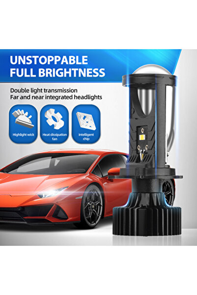 Choice 5000LM H4/9003/HB2 Hi/Lo 1PCS Y6D H4 LED Projector Headlight Bulbs Bi ...