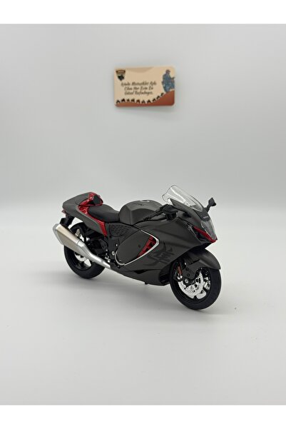 MotoGarage Suzuki Hayabusa 1:12 Diecast Motosiklet - Gri Red Detaylı Koleksiyon