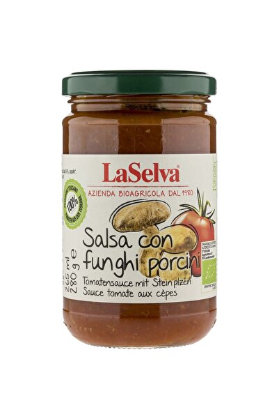 La Selva Sos de roșii organic cu ciuperci porcini, 280g