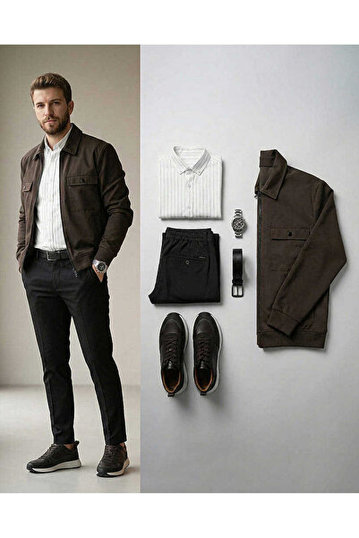 Beystil Erkek Beyaz Çizgili Gömlek 2434 - Slim Fit