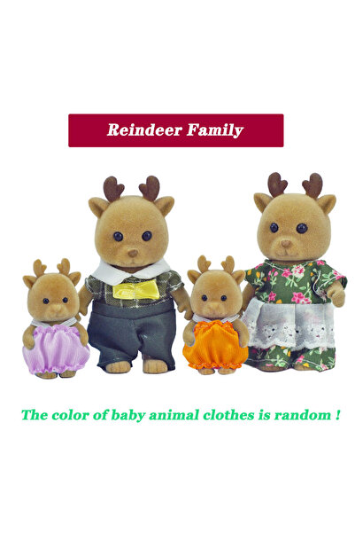 Choice6 H14-KK14 Rabbit Doll 1/12 Micro Dollhouse Reindeer Sheep Elephant Squ...