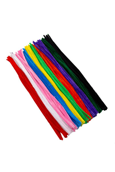 Choice26 50pcs Mix color 50/100pcs 30cm Chenille Stems Pipe Cleaners Kids Plu...