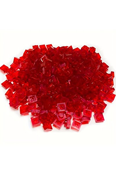 Choice4 Red 100pcs Transparent 1X1 Dot Thin Brick Small Particles Building Bl...