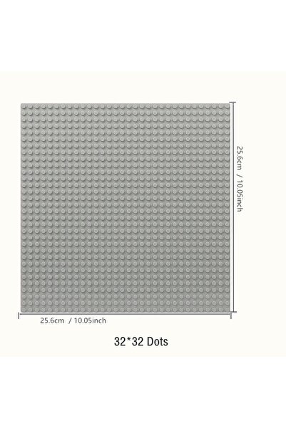 Choice15 32X32 Gray Base Plate 32*32 16X32 16X16 Dots Building Blocks Basepla...
