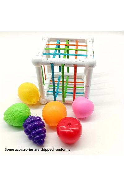 Choice Fruits Early Learning Fruit Recognition Cube Box, Shape Sorting Toy fo...