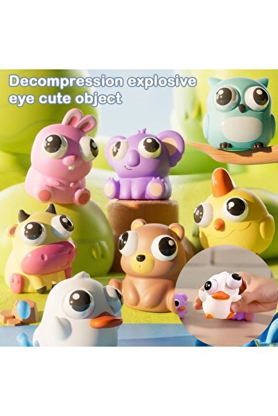 Choice1 1pcs random Pop Eye Animal Squishy Squeeze Toy Cute Cartoon Style Str...