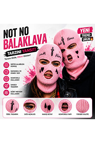 FG KONNİCHİWA MOR KIRMIZI VE PEMBE Kar Maskesi (Balaclava) UnisexStreet Style...