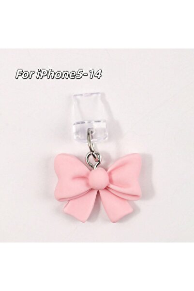 Choice3 pink For iPhone5-14 1 Piece Colorful Bow Tie Phone Dust Plug, Securel...