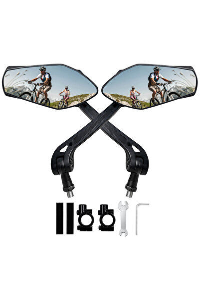 Choice1 A pair 1 Pair 360° Adjustable Rotatable Wide Angle Bike Mirrors for H...
