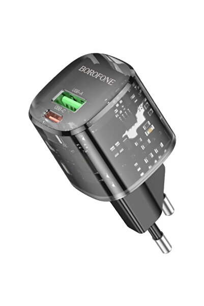 Borofone Încărcător de rețea "BN17", Încărcare rapidă 20W, 1 x USB, 1 x USB T...