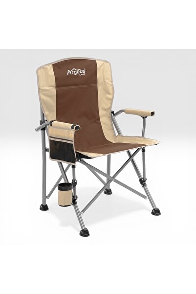 ARGEUS Katlanabilir Kamp Sandalyesi - Rustic - Kahve/Kum