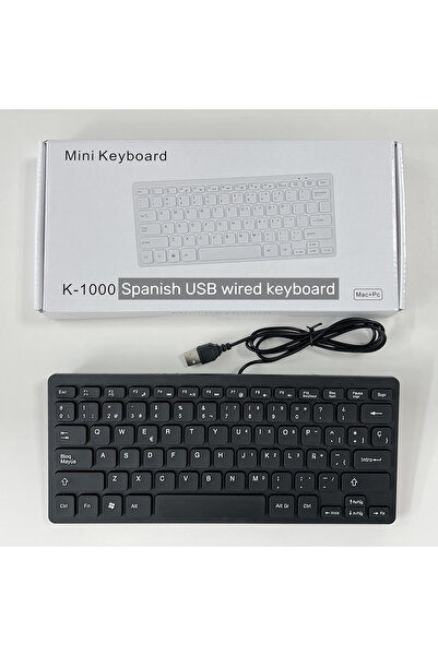 Choice K1000 SP BK Japanese German Russian French Spanish USB Wired mini Keyb...