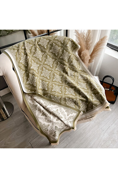choice2 army green Luxury Brand Two-Sided Ethnic Style Scarf pashmina Cashmer...