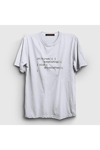 Presmono Unisex beli ako nije umoran, programer, softverski inženjer T-shirt ...