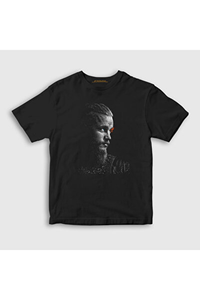 Presmono Unisex dečje crne Ragnar V3 Vikings T-shirt 222412tt