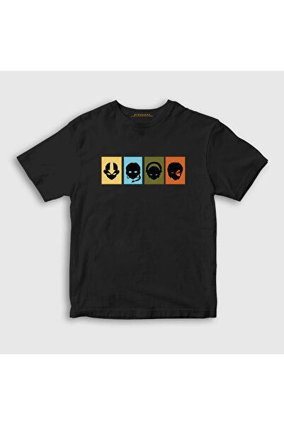 Presmono Unisex dečije crne majice Anime Avatar Poslednji upravljač vazduha T...