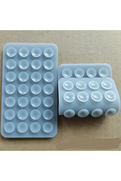 Choice7 Light Gray Double-Sided Silicone Suction Cup Phone Holder 28 Pads Uni...