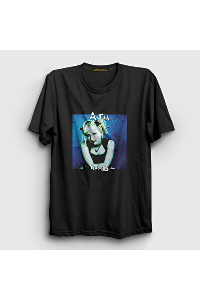 Presmono Unisex Black Debris Ayria T-Shirt 602348Tt