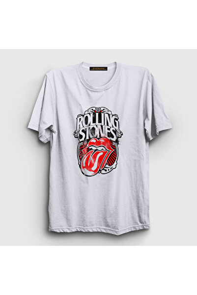 Presmono Unisex bela oštećena The Rolling Stones T-shirt 117598tt