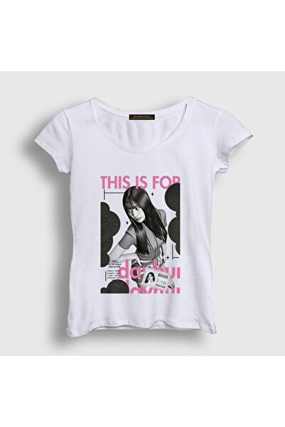 Presmono Women's White Dahyun This Is for K-Pop Twice T-Shirt 616730Tt
