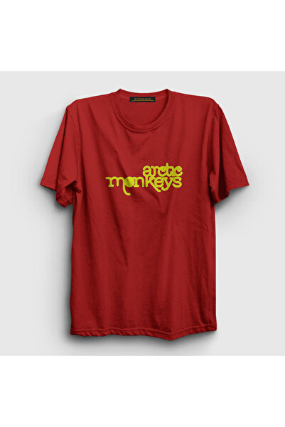 Presmono Unisex crveni Five Arctic Monkeys T-shirt 13401tt